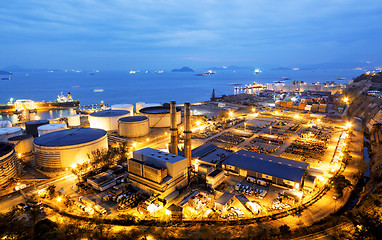 Image showing Glow light of petrochemical industry