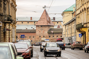 Image showing Street view of Lviv with Armory, Ukraine