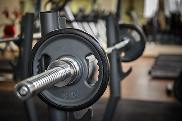 Image showing Barbell ready to workout