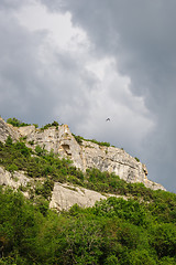 Image showing Cloudy weather over Crimea Mountains