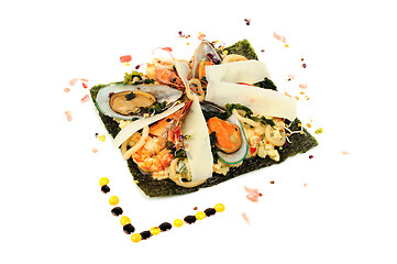 Image showing Risotto with seafood