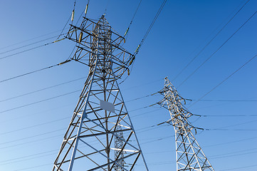 Image showing high voltage power lines