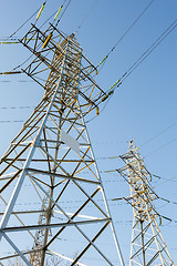 Image showing high voltage power lines