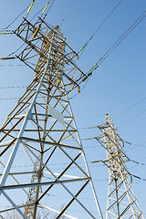 Image showing high voltage power lines