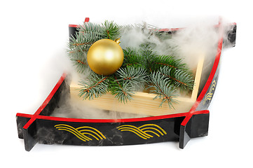 Image showing Christmas decoration with mist