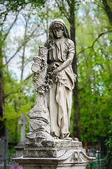 Image showing statue on the grave