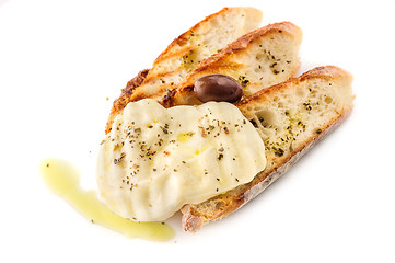 Image showing grilled bread with cheese