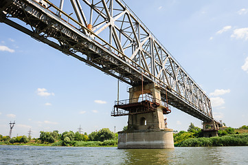 Image showing Old railroad bridge across the Dniester near Ribnita, Moldova