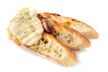 Image showing grilled bread with cheese