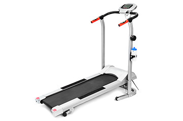 Image showing gym equipment, treadmill for cardio workouts