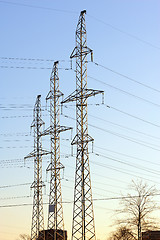 Image showing high voltage power lines