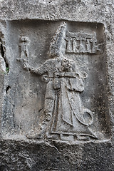 Image showing God Sharruma and King Tudhaliya, rock carving in Yaz?l?kaya