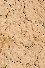 Image showing Dry soil and sand closeup texture