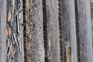 Image showing cracked aged wooden boards