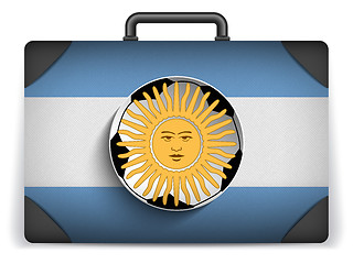 Image showing Argentina Travel Luggage with Flag for Vacation