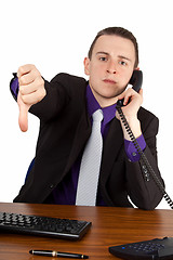 Image showing Businessman giving refusal