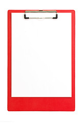 Image showing Red clipboard