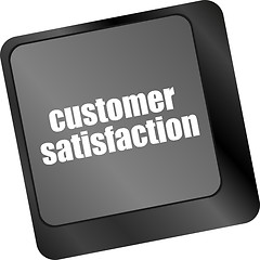 Image showing customer satisfaction key word on computer keyboard