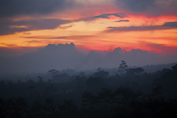 Image showing Sun setting over Bali