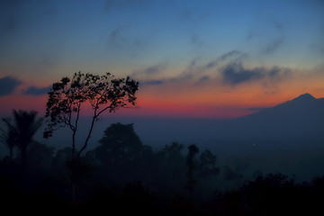 Image showing Sun setting over Bali