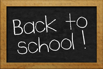 Image showing chalkboard back to school
