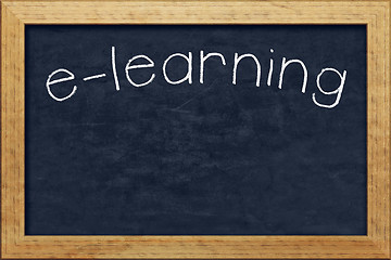 Image showing chalkboard e-learning