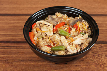 Image showing Rice chicken vegetable