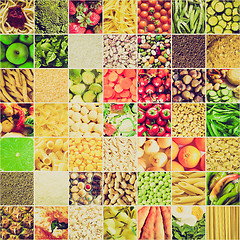 Image showing Retro look Food collage