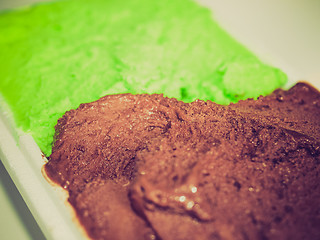 Image showing Retro look Mint chocolate ice cream