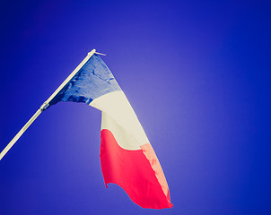 Image showing Retro look French Flag