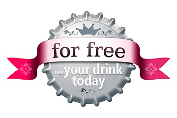 Image showing for free bottle cap