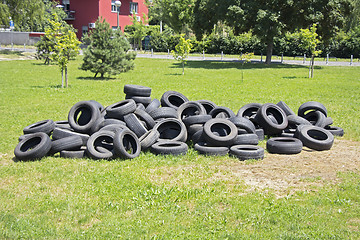 Image showing Old used tires 
