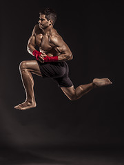 Image showing Man practicing body combat