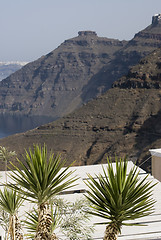 Image showing volcanic cliffs santorini