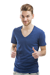 Image showing Young man with thumbs up