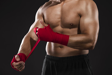 Image showing Man practicing body combat