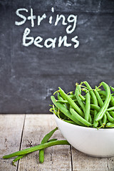 Image showing green string beans in a bowl 