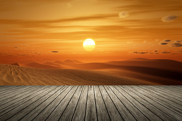 Image showing desert sunset