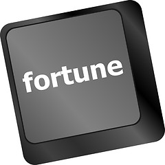 Image showing Fortune for investment concept with button on computer keyboard