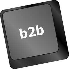 Image showing word b2b on digital keyboard key