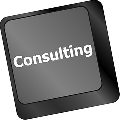 Image showing keyboard with key consulting, business concept