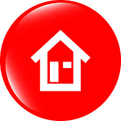 Image showing house button, signs, icons set, vector