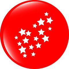 Image showing stars set on web button (icon) isolated on white