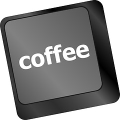 Image showing computer keyboard keys with coffee break button