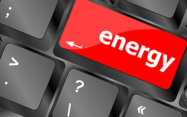 Image showing energy button on computer pc keyboard key