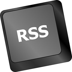 Image showing RSS button on keyboard key close-up