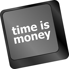 Image showing Time concept: computer keyboard with word Time is Money