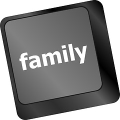 Image showing Family Key On Keyboard Meaning Relatives Relations Or Blood Relation