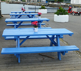 Image showing Blue table