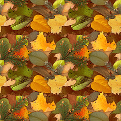 Image showing Camouflage seamless background with natural foliage